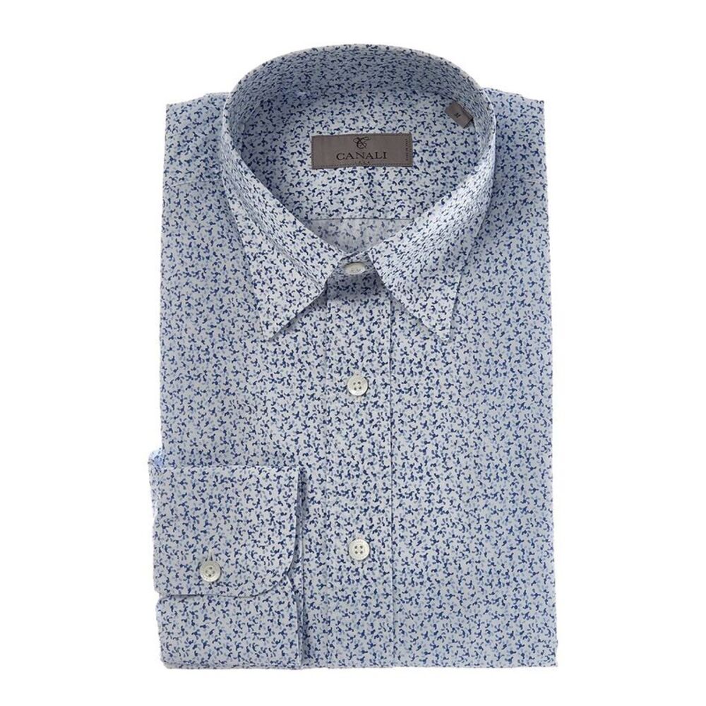 Canali Mens  Dress Shirt, Blue